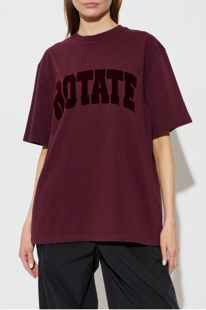 ROTATE T-shirt with a velvet-finish logo