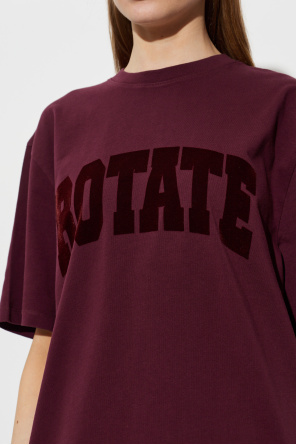 ROTATE T-shirt with a velvet-finish logo