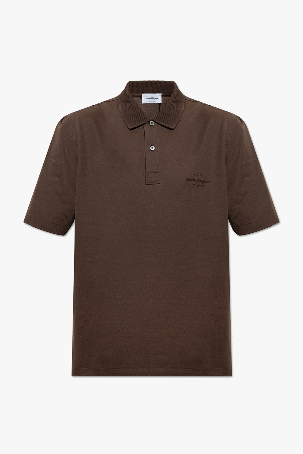 Salvatore Ferragamo Cotton Croc-Embossed polo shirt