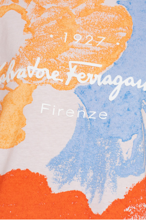 FERRAGAMO monogram motif cotton shirt