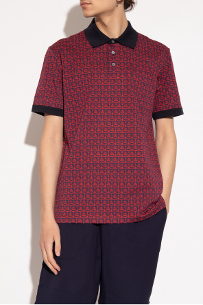 FERRAGAMO Patterned cups polo shirt