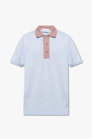 Polo shirt with logo od strap salvatore Ferragamo