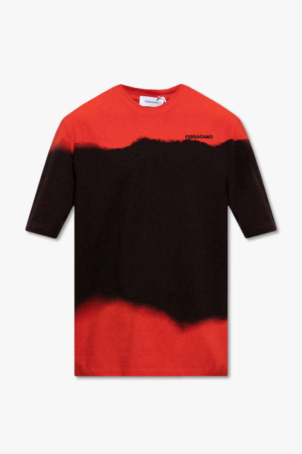 FERRAGAMO T-shirt z efektem ‘tie-dye’