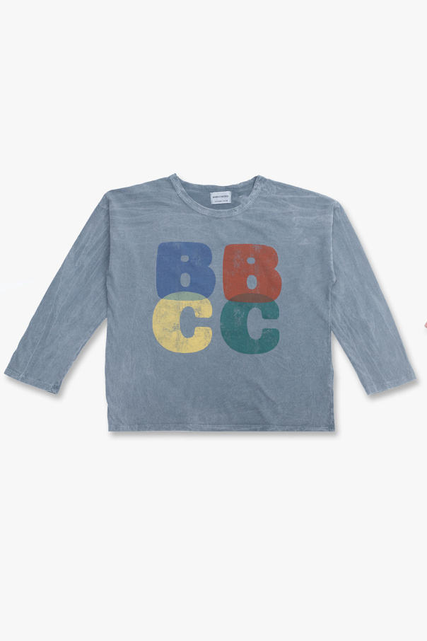 Bobo Choses logo-embroidered tonal T-shirt Grigio