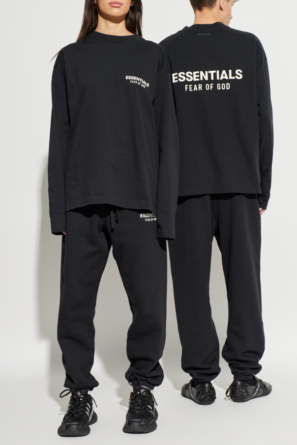 Fear Of God Essentials Baumwoll-T-Shirt mit langen Ärmeln