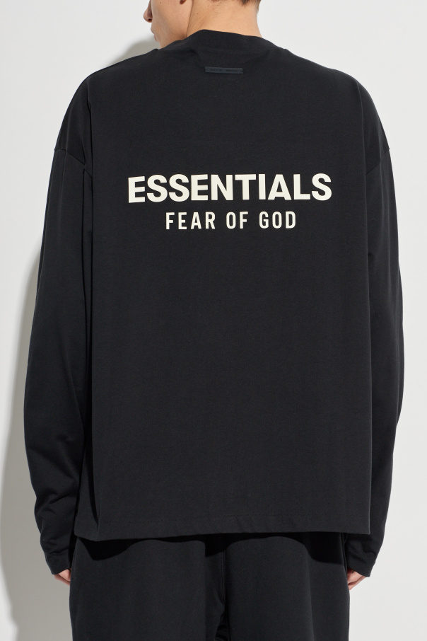 Fear Of God Essentials Baumwoll-T-Shirt mit langen Ärmeln