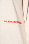 Victoria Victoria Beckham cream T-shirt with logo