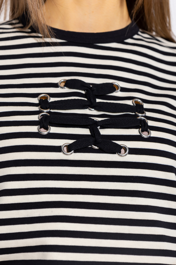 Black Striped T-shirt Tory Burch - Vitkac France