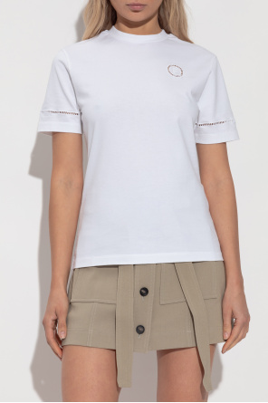 FERRAGAMO T-shirt with openwork inserts