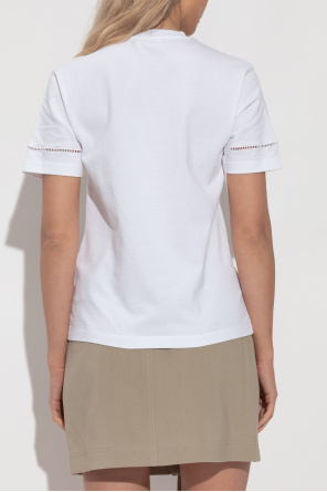 FERRAGAMO T-shirt with openwork inserts