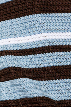 FERRAGAMO Polo with a decorative knit pattern