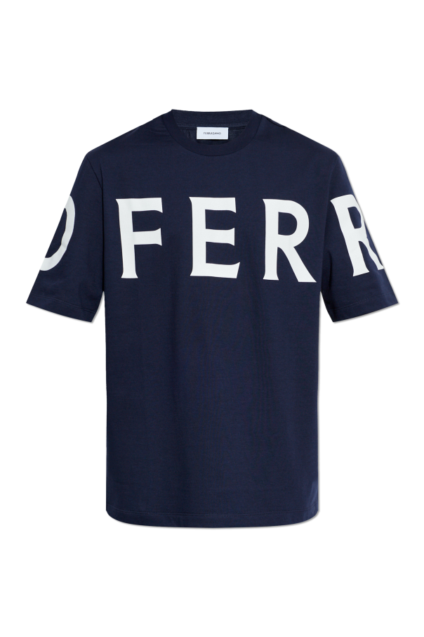 T-shirt with printed logo od FERRAGAMO