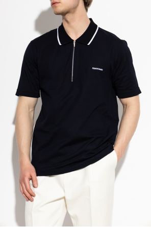FERRAGAMO Polo with embroidered logo