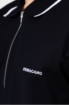 FERRAGAMO Polo with embroidered logo