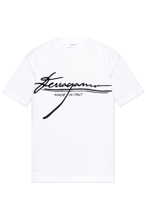T-shirt with a logo and a velvet finish