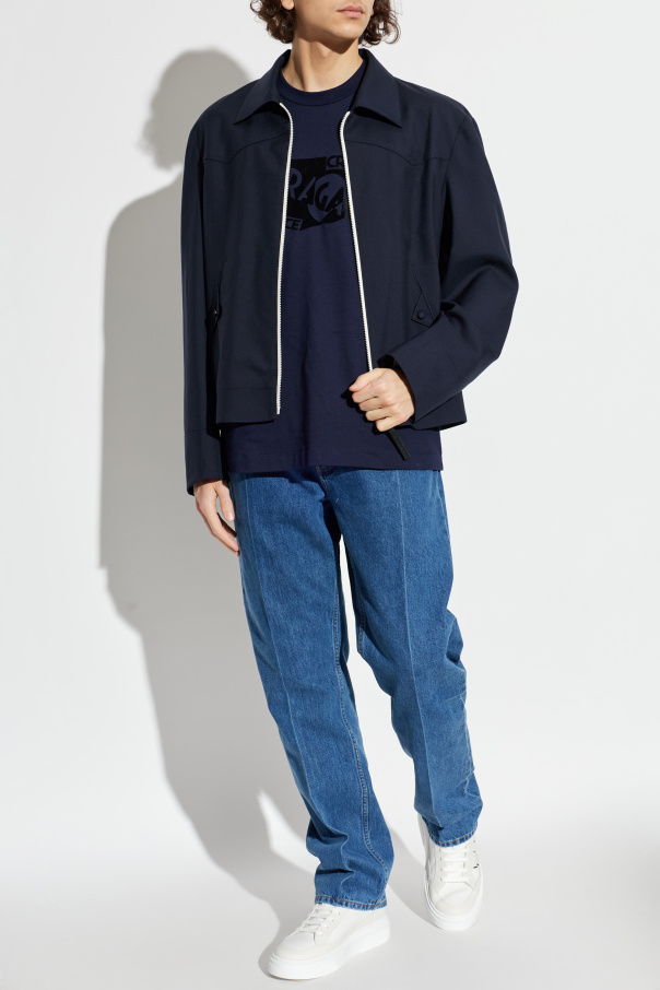 FERRAGAMO T-shirt with a velvet-finish logo