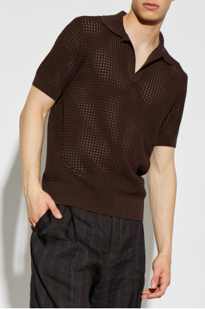 FERRAGAMO Polo with decorative weave