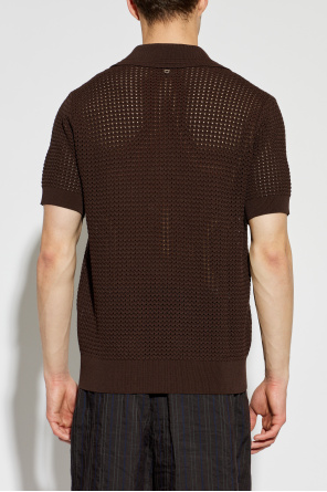 FERRAGAMO Polo with decorative weave