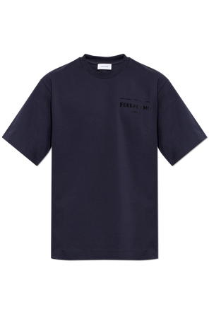 Camiseta con logo con acabado aterciopelado