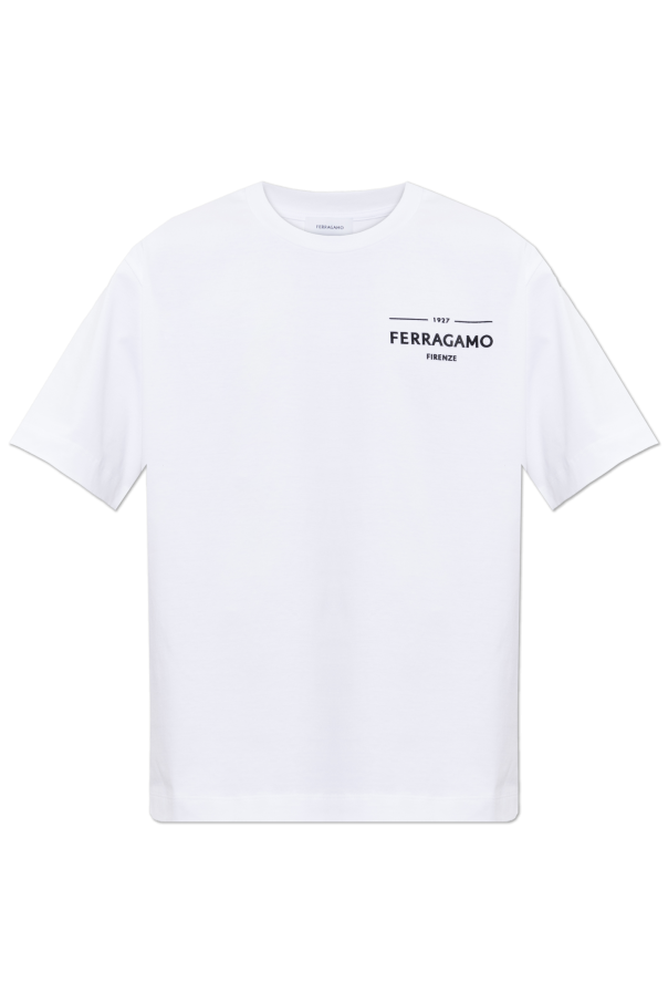 T-shirt with printed logo od FERRAGAMO