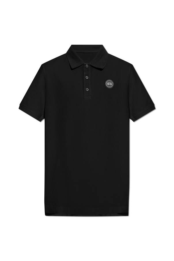 Polo with logo patch od Canada Goose