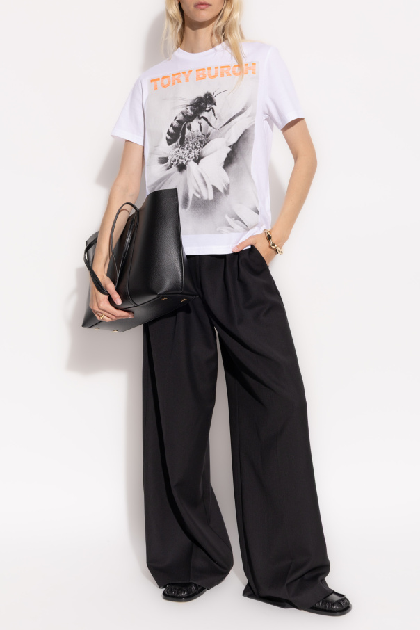 Tory Burch Camiseta con estampado colorido