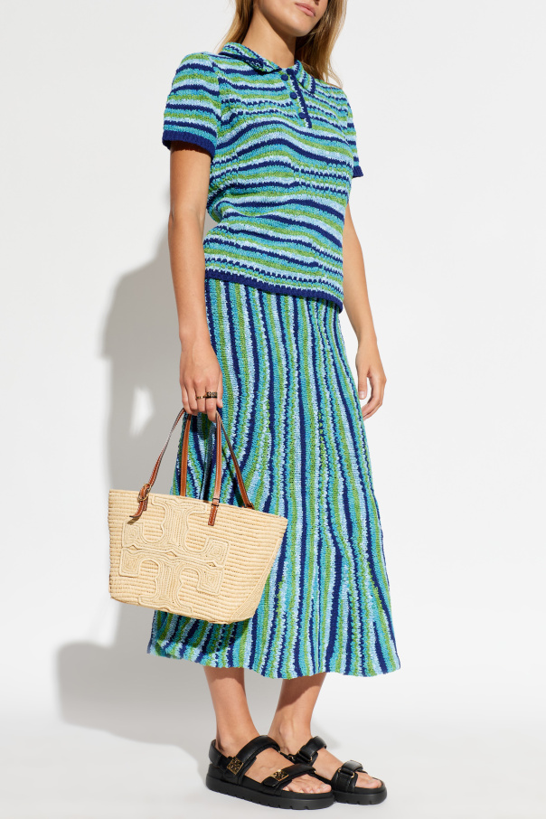 Tory Burch Polo with decorative knit