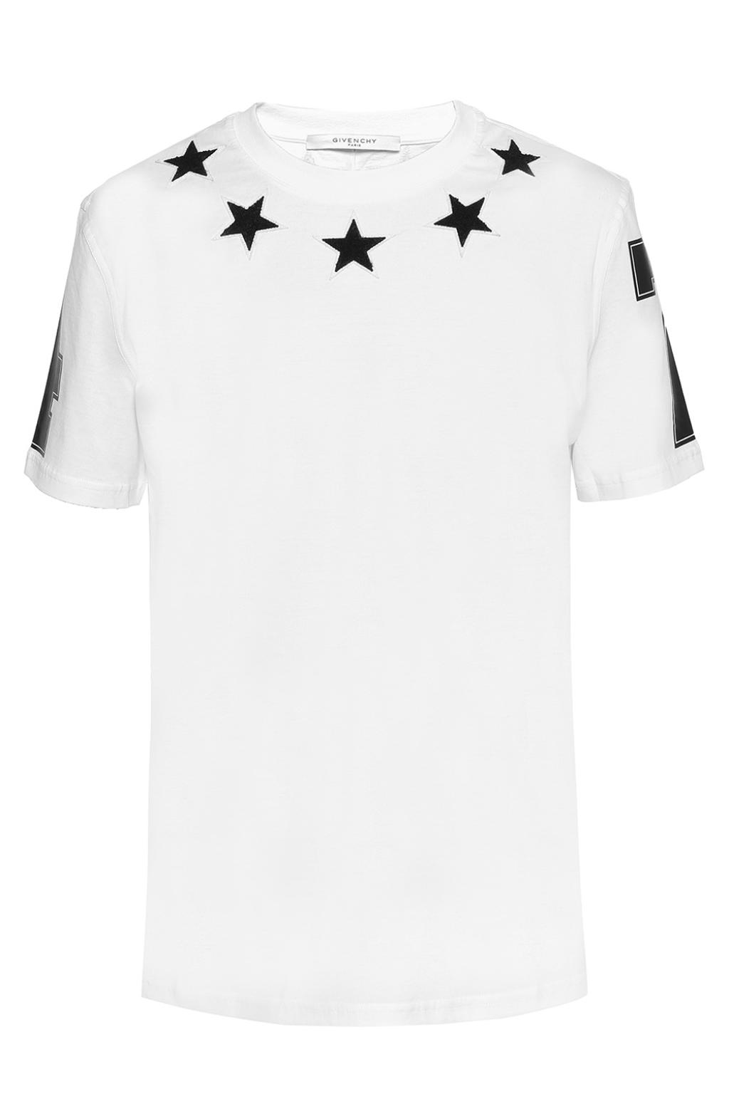 givenchy black shirt white stars