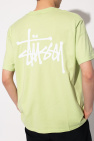 Stussy Reebok large logo cropped T-shirt in navy