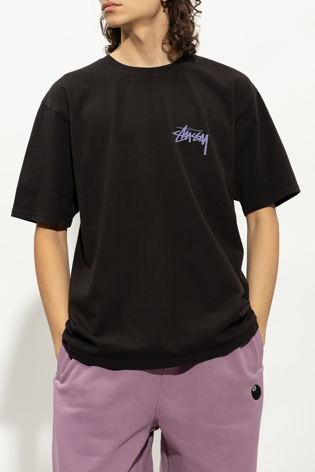 Stussy Reebok Classics T-shirt in zwart met wassing