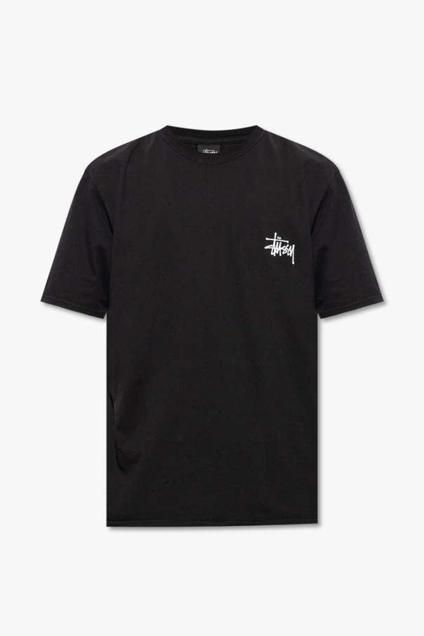 Stussy fragmented logo-print T-shirt
