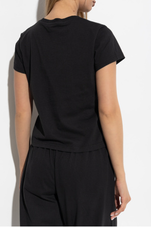 Alexander Wang T-Shirt mit einem Logo, das mit glänzenden Applikationen veredelt ist