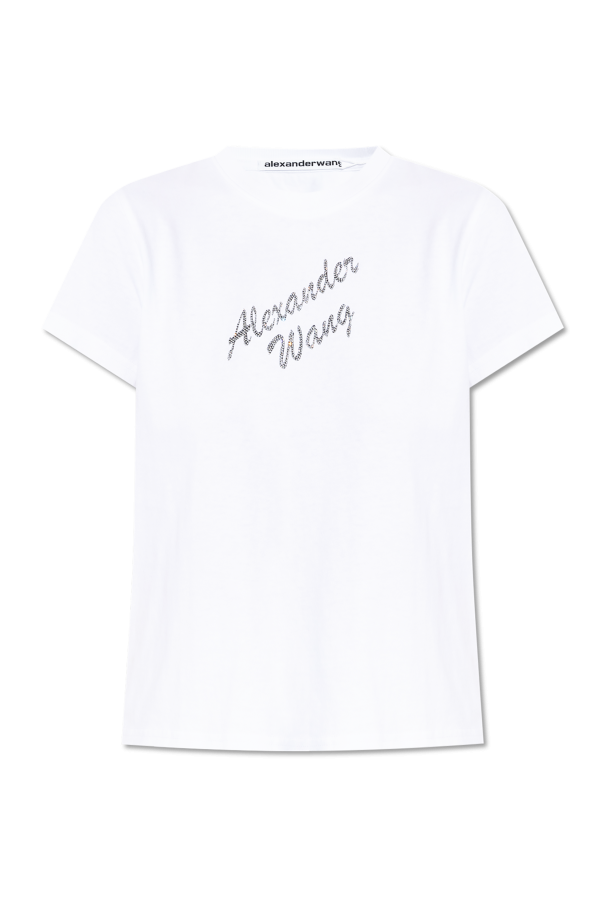 T-shirt with a logo finished with shiny appliqués od Alexander Wang