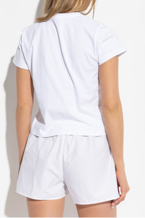 Alexander Wang T-Shirt mit Logo, verziert mit glänzenden Applikationen