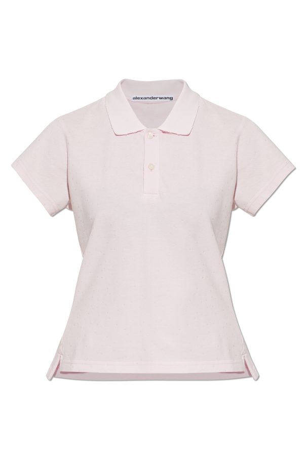 Polo with shimmering crystals od Alexander Wang