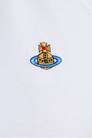 Vivienne Westwood Top corto con parche de logo