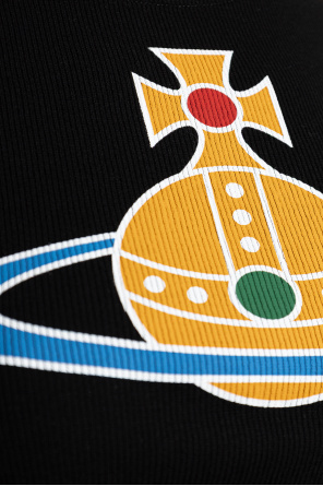 Vivienne Westwood Camiseta de canalé con logo