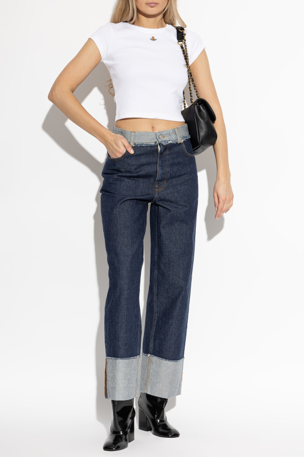 Vivienne Westwood Prążkowany t-shirt z logo