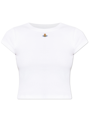 Ribbed t-shirt with logo