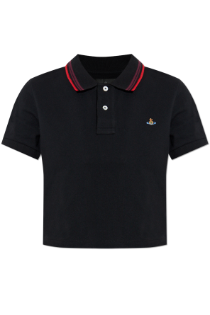 Polo with logo patch