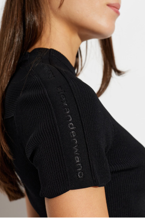Alexander Wang Prążkowany top o dopasowanym kroju