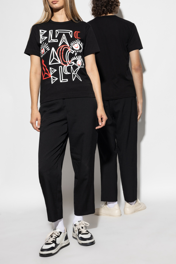 Comme des Garçons Black Camiseta com estampa