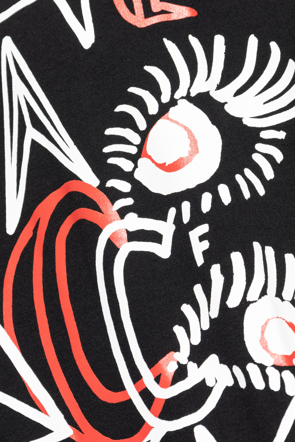 Comme des Garçons Black Camiseta com estampa