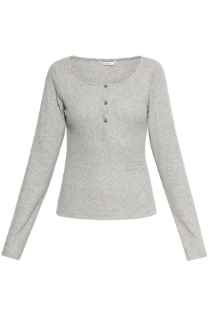 Ribbed long-sleeve top