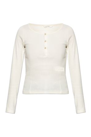Ribbed long-sleeve top