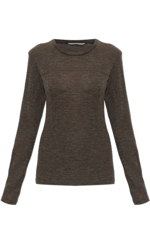 Round-neck wool top