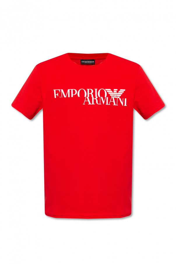 Red Logo T-shirt Emporio Armani - Vitkac KR
