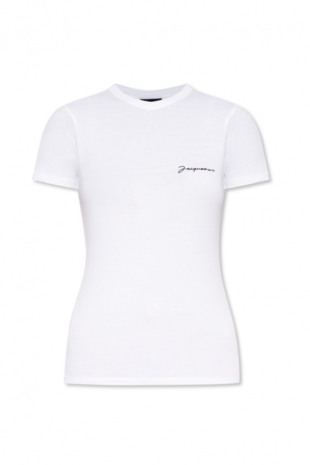 Jacquemus karl lagerfeld logo tape shirt white dress item