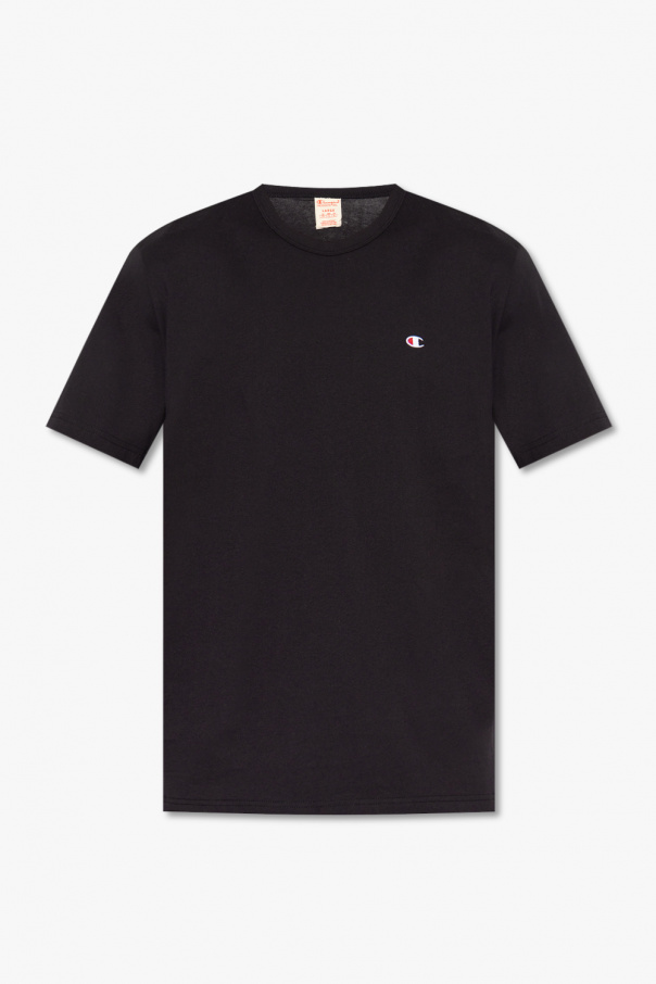 Champion Black T-shirt For Kids With Flowers