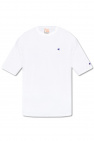 patch-detail short-sleeved T-shirt Bianco